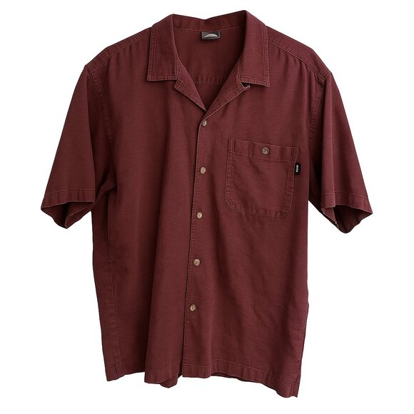 Vintage MEC Organics Burgundy Shirt (M) - Picture 1 of 8